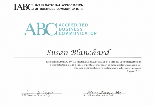 Accredited Business Communicator Designation By The International Association Of Business Communicators