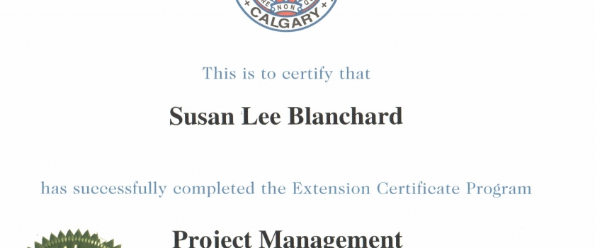 Project Management Certificate From Mount Royal University