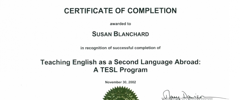 Teaching English as a Second Language Abroad: A TESL Program